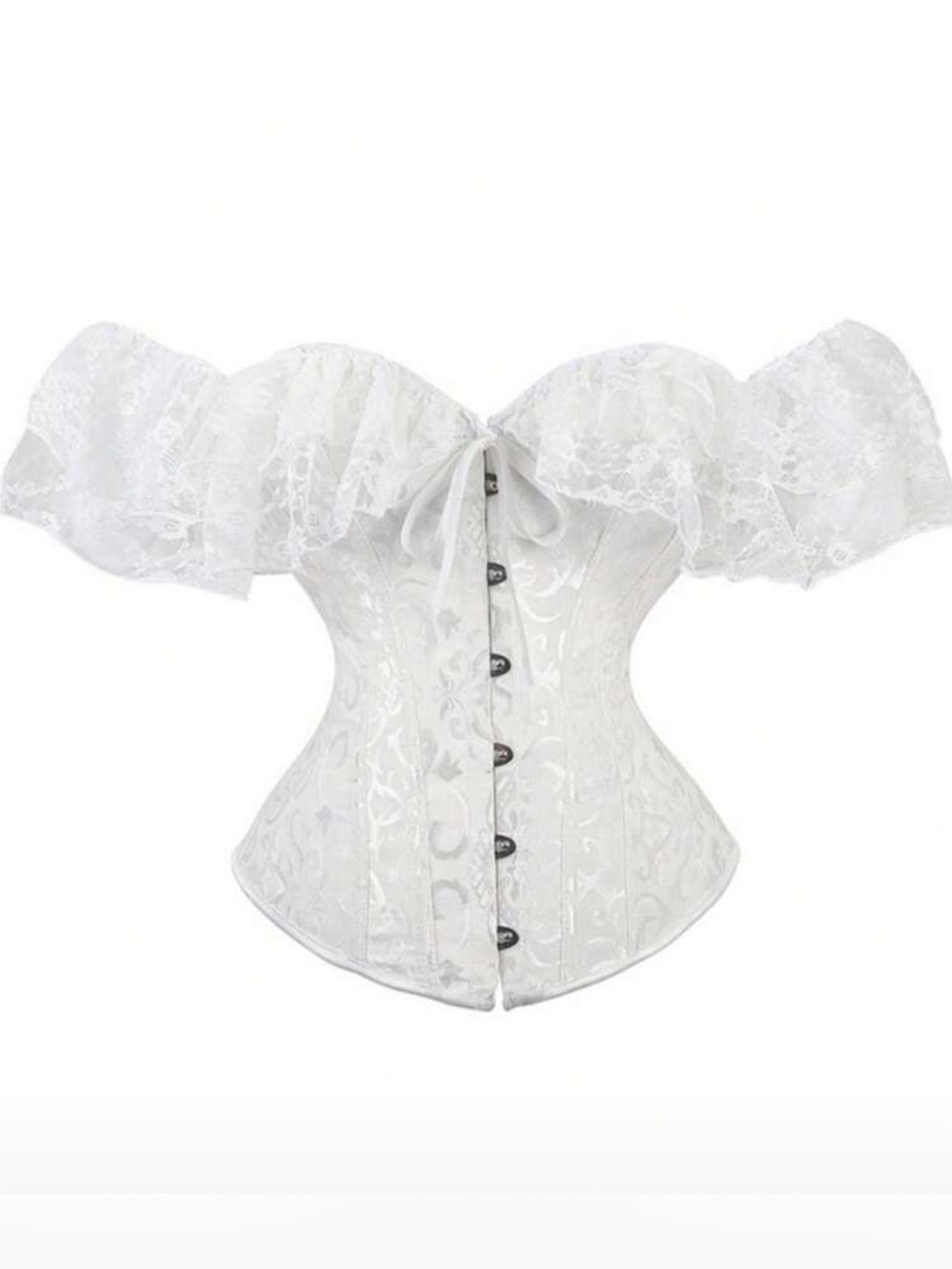 White Lace Corset Top - Costume